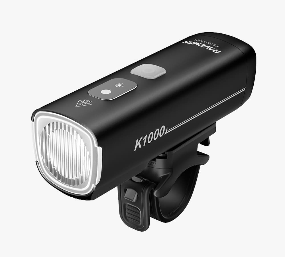 Велосипедна фара Ravemen K1000 (1000 lm, 4000 mAh) з датчиками освітленості — фото 1