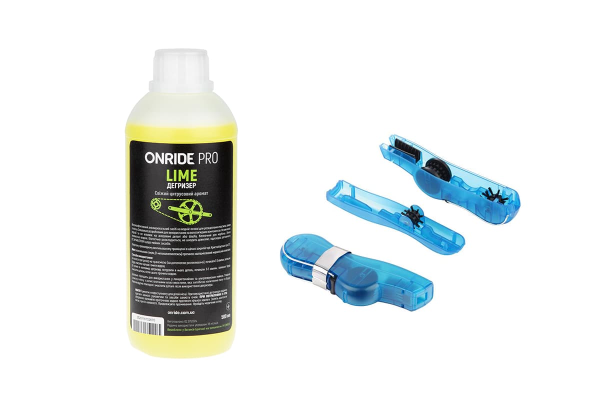 Комплект дегризер ONRIDE PRO Lime 500 мл + Мийка ланцюга — фото 1